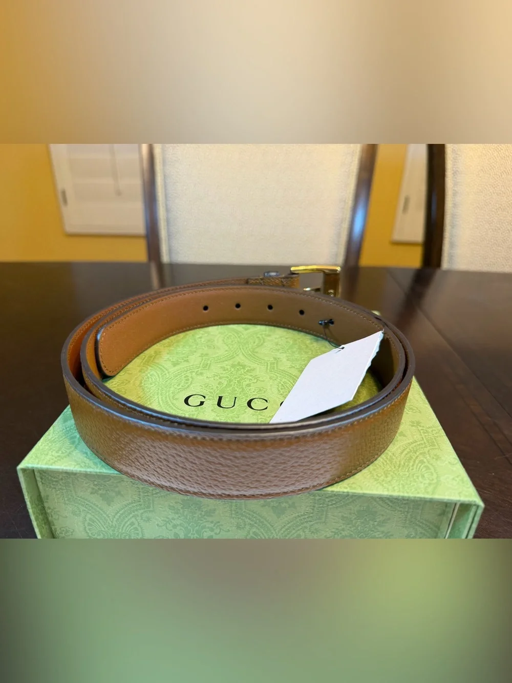 New Gucci Bamboo Logo Belt Brown Size 44 / 110 cm Fits a Waist 40 - 44